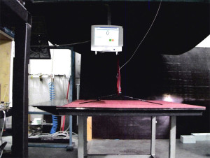 Il triangolo autoferma viene posizionato, il rilevatore di velocità della corrente d'aria è fermo